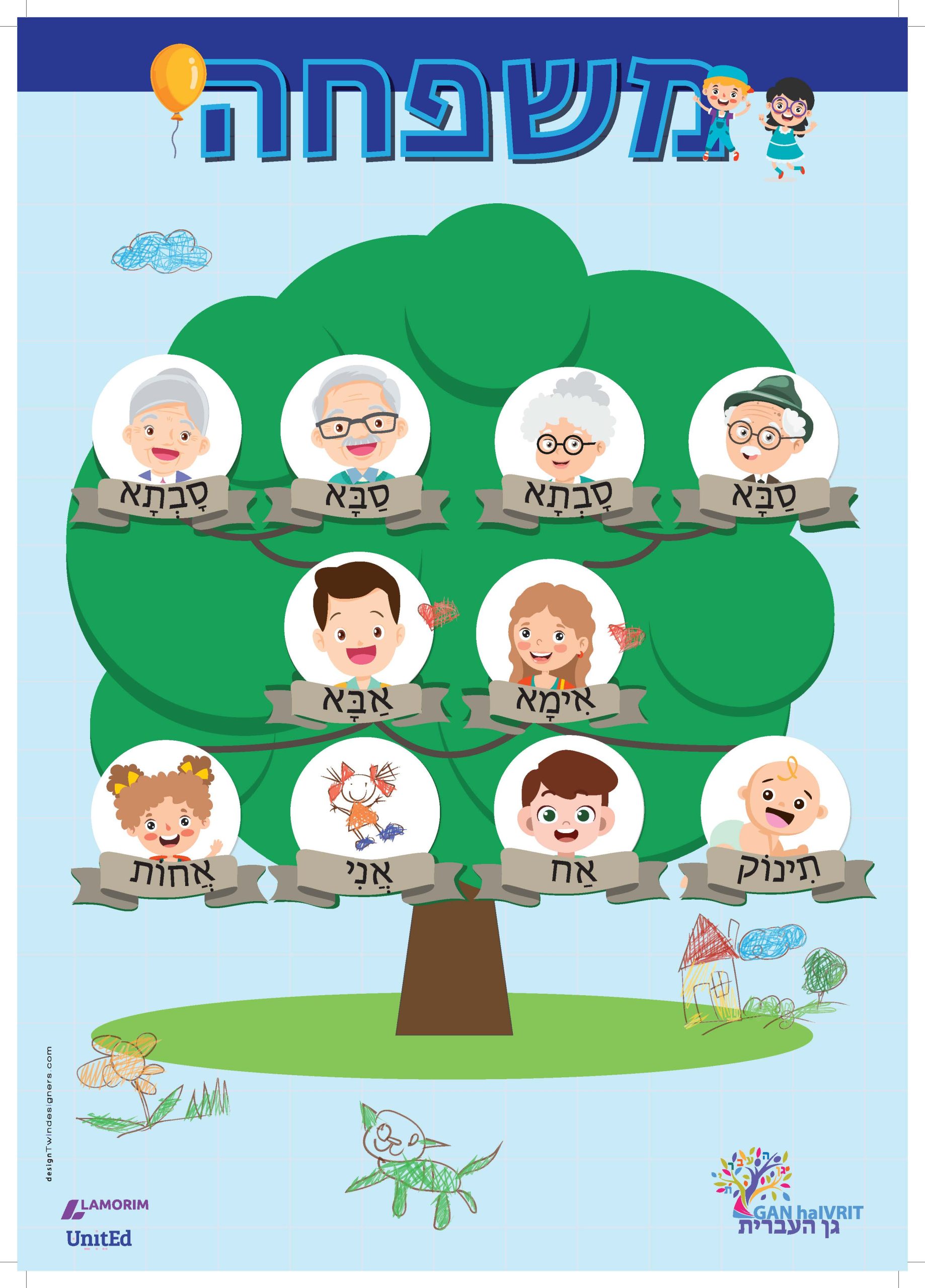 Poster/גן העברית/משפחה