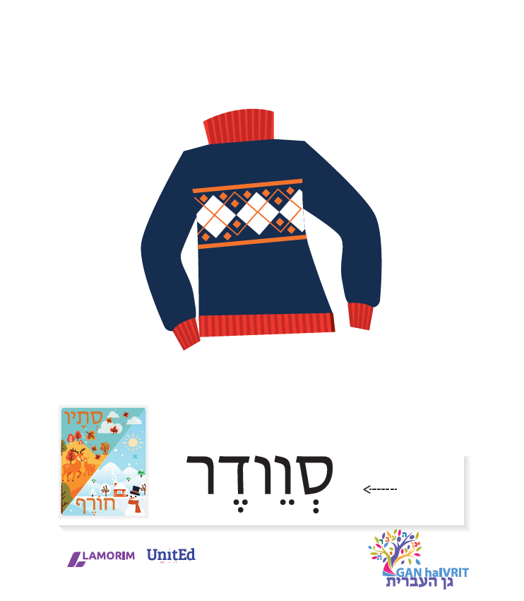 Flash cartes/גן העברית/בגדים