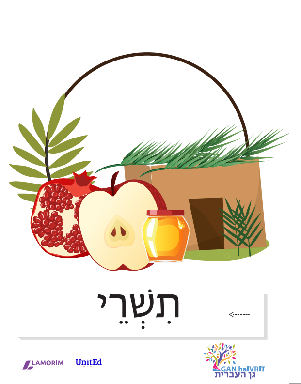 Flash cartes/גן העברית/חודשי השנה
